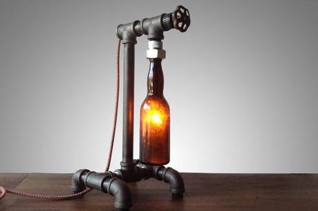 Industrial Bottle Lighting   Table Lamp 