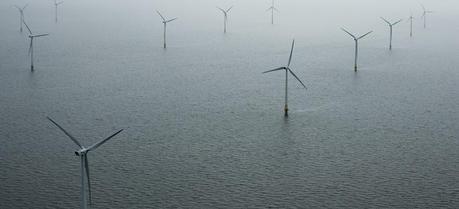 Kentish Flats Offshore Wind Farm equipped with Vestas V90 wind turbines. (Credit: Vestas)