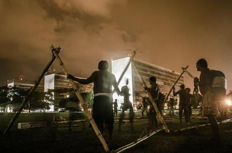 Hundreds of indigenous peoples converged on Brazil's capital to decry growing attack on their rights and territories. 