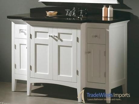The Prato vanity has plenty of room within its rustic tiered cabinet design
