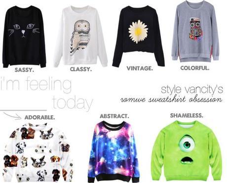 Romwe Sweatshirt Obsession, sweatshirt, fall, musthave, romwe, cute, adorable, classy, sassy, how to, wear, easy, outfits