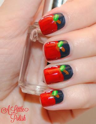 Falling For Nail Art Challenge - Bobbing For Apples