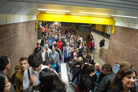 Metro Madness at 8:45am on a Saturday at Oktoberfest