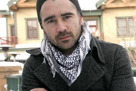 Colin Farrell wearing a keffiyeh