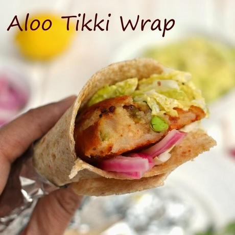 Aloo Tikki Wrap (Potato patty wrap)