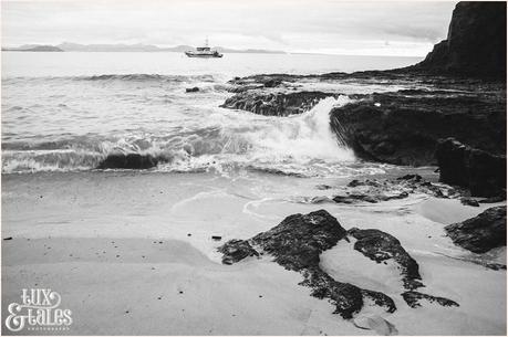 Waves crash on Papagayo beach in Lanzarote