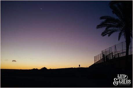 Lanzarote sunrise in silhouette