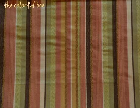 Robert Allen striped fabric Abide in Clay color