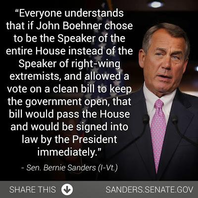 Bernie On Speaker Boehner
