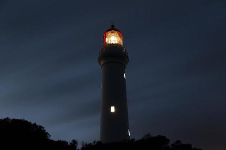split point lighthouse after sunset