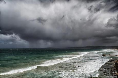 storm over fairhaven beach victoria