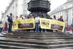 On September 14th, 2013 while at Piccadilly Circus with Congolese, Ugandans, Americans, Cameroonians, advocating for the stop of genocides in the Great Lakes under the banner of Don't Be Blind This Time. The initiative itself is called Dying in the Great Lakes.