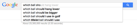 Golf, Golfers, Google Instant Search and The Human Condition