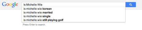 Golf, Golfers, Google Instant Search and The Human Condition