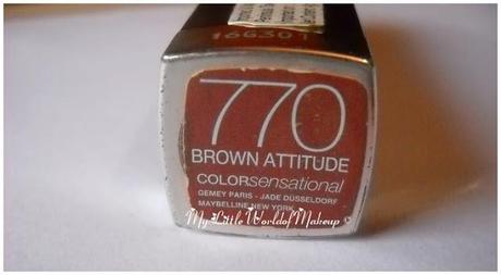 Maybelline Colorsensational Lipstick in BROWN ATTITUDE.