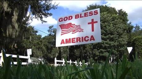 God Bless America sign