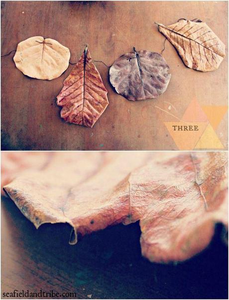 DIY leaf bunting - http://blog.seafieldandtribe.com/2012/10/diy-autumn-leaf-bunting.html