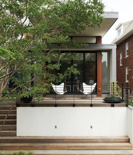 pink lerner residence outside deck exterior 