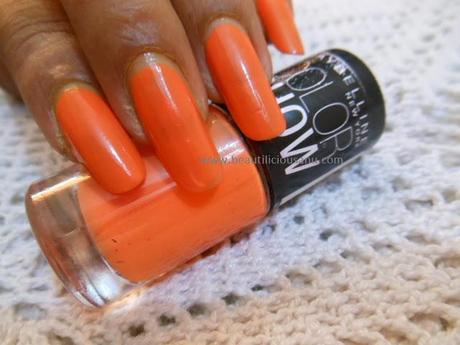 NOTD : Maybelline Color Show Nail Polish Tangerine Treat (406)