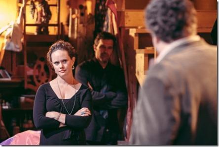 Cyd Blakewell, James D. Farruggio and John Kelly Connolly star in The Gift Theatre's Review–Broadsword: A Heavy Metal Play (The Gift Theatre)