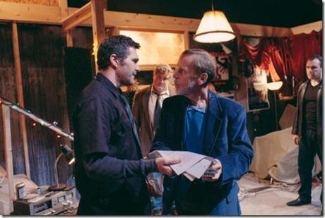 James D. Farruggio, John Kelly Connolly, Chuck Spencer and John Gawlikd star in The Gift Theatre's Review–Broadsword: A Heavy Metal Play (The Gift Theatre)