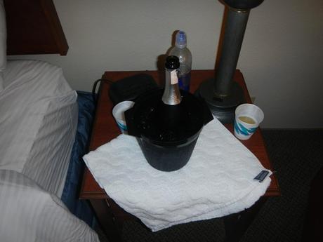 Champagne in my fancy hotel