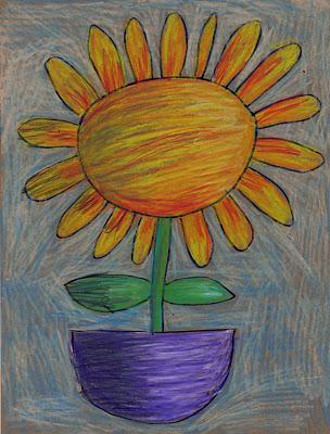 Color Stix Flower Drawing