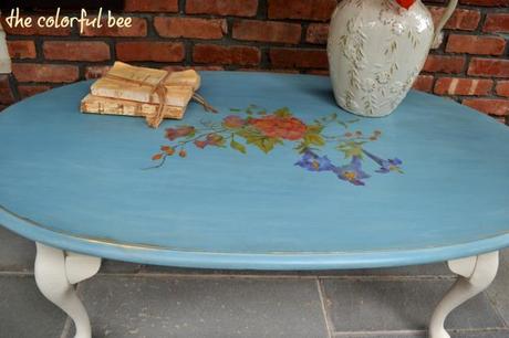 Louis Blue Chalk Paint coffee table