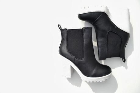 FASHION FINDS: TWO TONE HEELED CHELSEA STYLE BOOTS