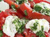 Cook Tomato Goat Cheese Salad with Basil Dressing Recipe