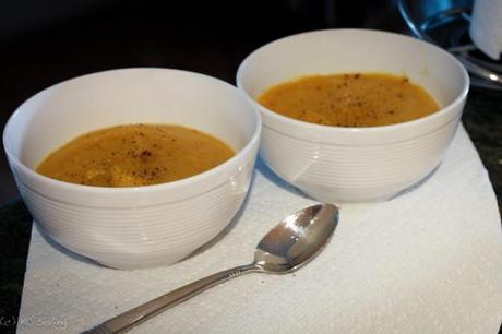 Acorn squash soup (c) KC Saling, 2013