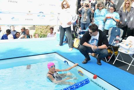 Joe Manganiello and Diana Nyad at Diana Nyad Swims for Hurricane Relief Slaven Vlasic Getty 3