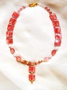 Coral Y necklace