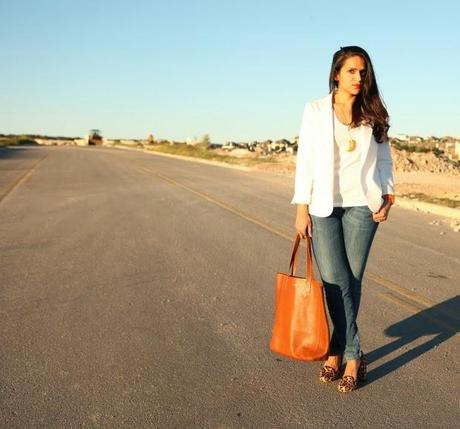 Urban Outfitters Jacket, Banana Republic Tank, Miss Sixty Jeans, Cuyana Bag, Cole Haan Shoes Tanvii.com