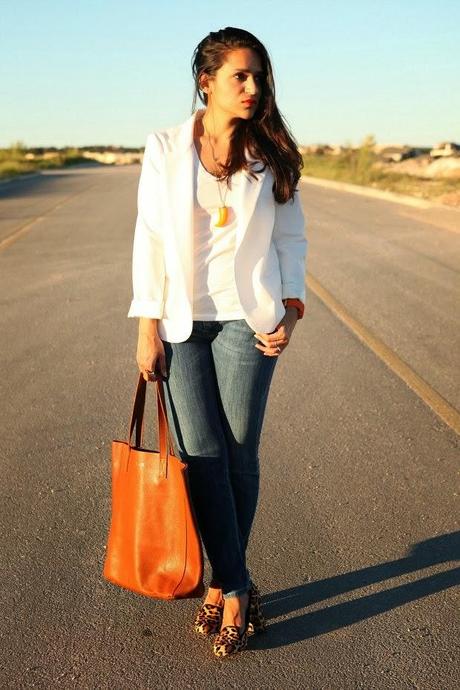 Urban Outfitters Jacket, Banana Republic Tank, Miss Sixty Jeans, Cuyana Bag, Cole Haan Shoes Tanvii.com