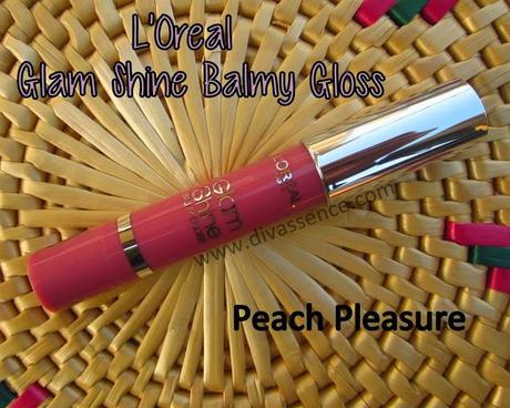 L'Oreal Glam Shine Balmy Gloss: 912 Peach Pleasure: Review/Swatch/LOTD