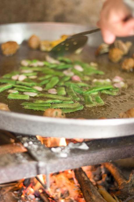 The vegetables are essential for the paella taste