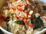 Vegan Vegetable Fried Rice with Sriracha {Gluten Free}