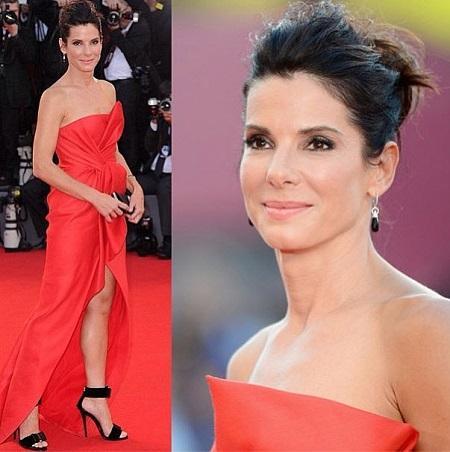 Sandra Bullock hair style Venice Film Festival 