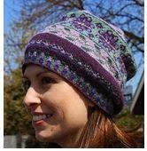Fair Isle Slouch Hat Finished