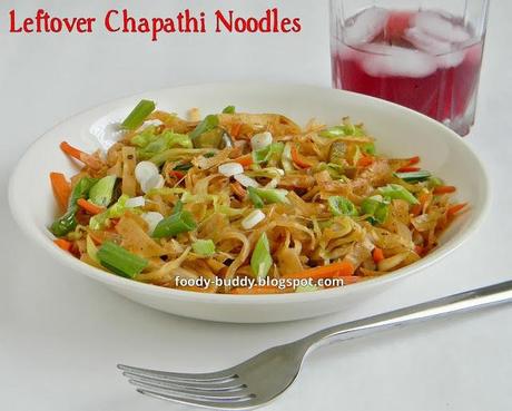 ASIAN INSPIRED SHREDDED CHAPATHI | LEFTOVER CHAPATHI NOODLES