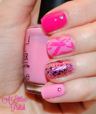 Breast Cancer Awareness Mani