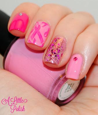 Breast Cancer Awareness Mani