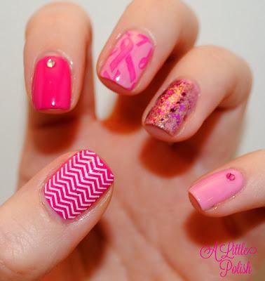 Breast Cancer Awareness Mani