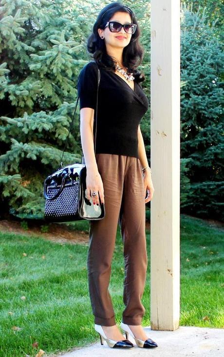 Fall OOTD: Knit Top and Tapered Trousers