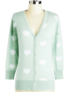 ModCloth Warmhearted Welcome Cardigan in Blue