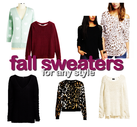 fall sweaters, sweaters, h&m, express, modcloth, topshop