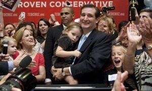 Ted Cruz with supporters after winning the Texas Republican Senate primary