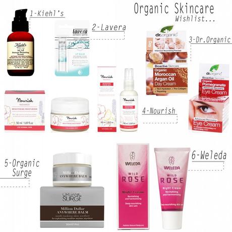 Organic Skincare Wishlist
