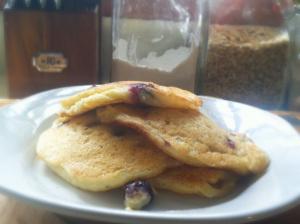 blueberry sour dough pancakes